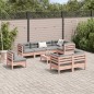 vidaXL Set de sofás jardín 9 pzas con cojines madera de abeto Douglas vidaXL Set de sofás jardín 9 pzas con cojines madera de abeto Douglas