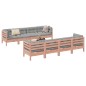 vidaXL Set de sofás jardín 9 pzas con cojines madera de abeto Douglas vidaXL Set de sofás jardín 9 pzas con cojines madera de abeto Douglas