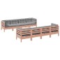 vidaXL Set de sofás jardín 9 pzas con cojines madera de abeto Douglas vidaXL Set de sofás jardín 9 pzas con cojines madera de abeto Douglas