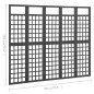 vidaXL Biombo/Enrejado de 5 paneles madera de abeto negro 201,5x180 cm vidaXL Biombo/Enrejado de 5 paneles madera de abeto negro 201,5x180 cm