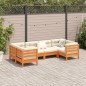 vidaXL Set de sofás jardín 6 pzas con cojines madera pino marrón cera vidaXL Set de sofás jardín 6 pzas con cojines madera pino marrón cera