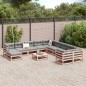 vidaXL Juego de sofás de jardín 12 pzas madera maciza de abeto Douglas vidaXL Juego de sofás de jardín 12 pzas madera maciza de abeto Douglas