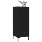 vidaXL Aparador de madera contrachapada negro 34,5x34x90 cm vidaXL Aparador de madera contrachapada negro 34,5x34x90 cm