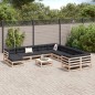 vidaXL Juego de sofás de jardín 12 piezas madera maciza de pino vidaXL Juego de sofás de jardín 12 piezas madera maciza de pino