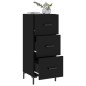 vidaXL Aparador de madera contrachapada negro 34,5x34x90 cm vidaXL Aparador de madera contrachapada negro 34,5x34x90 cm