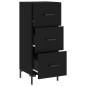 vidaXL Aparador de madera contrachapada negro 34,5x34x90 cm vidaXL Aparador de madera contrachapada negro 34,5x34x90 cm
