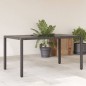 vidaXL Mesa de jardín superficie de vidrio ratán PE negro 150x90x75 cm vidaXL Mesa de jardín superficie de vidrio ratán PE negro 150x90x75 cm