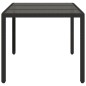 vidaXL Mesa de jardín superficie de vidrio ratán PE negro 150x90x75 cm vidaXL Mesa de jardín superficie de vidrio ratán PE negro 150x90x75 cm