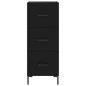 vidaXL Aparador de madera contrachapada negro 34,5x34x90 cm vidaXL Aparador de madera contrachapada negro 34,5x34x90 cm