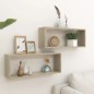 vidaXL Estante cubo pared 2 uds contrachapado roble Sonoma 60x15x23 cm vidaXL Estante cubo pared 2 uds contrachapado roble Sonoma 60x15x23 cm