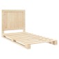 vidaXL Estructura de cama con cabecero madera maciza pino 100x200 cm vidaXL Estructura de cama con cabecero madera maciza pino 100x200 cm