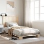 vidaXL Estructura de cama con cabecero madera maciza pino 100x200 cm vidaXL Estructura de cama con cabecero madera maciza pino 100x200 cm