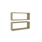 vidaXL Estante cubo pared 2 uds contrachapado roble Sonoma 60x15x23 cm vidaXL Estante cubo pared 2 uds contrachapado roble Sonoma 60x15x23 cm