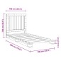 vidaXL Estructura de cama con cabecero madera maciza pino 100x200 cm vidaXL Estructura de cama con cabecero madera maciza pino 100x200 cm