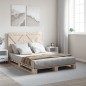 vidaXL Estructura de cama con cabecero madera maciza pino 160x200 cm vidaXL Estructura de cama con cabecero madera maciza pino 160x200 cm