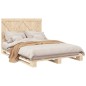 vidaXL Estructura de cama con cabecero madera maciza pino 160x200 cm vidaXL Estructura de cama con cabecero madera maciza pino 160x200 cm