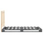 vidaXL Estructura de cama con cabecero madera de pino gris 90x200 cm vidaXL Estructura de cama con cabecero madera de pino gris 90x200 cm
