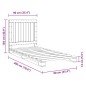 vidaXL Estructura de cama con cabecero madera de pino gris 90x200 cm vidaXL Estructura de cama con cabecero madera de pino gris 90x200 cm