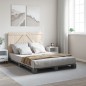 vidaXL Estructura de cama con cabecero madera pino gris 160x200 cm vidaXL Estructura de cama con cabecero madera pino gris 160x200 cm