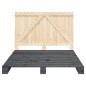 vidaXL Estructura de cama con cabecero madera pino gris 160x200 cm vidaXL Estructura de cama con cabecero madera pino gris 160x200 cm
