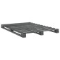 vidaXL Estructura de cama con cabecero madera pino gris 160x200 cm vidaXL Estructura de cama con cabecero madera pino gris 160x200 cm