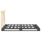 vidaXL Estructura de cama con cabecero madera pino gris 160x200 cm vidaXL Estructura de cama con cabecero madera pino gris 160x200 cm
