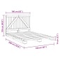 vidaXL Estructura de cama con cabecero madera pino gris 160x200 cm vidaXL Estructura de cama con cabecero madera pino gris 160x200 cm