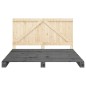 vidaXL Estructura de cama con cabecero madera de pino gris 200x200cm
