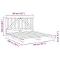 vidaXL Estructura de cama con cabecero madera de pino gris 200x200cm