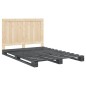 vidaXL Estructura de cama con cabecero madera pino gris 140x200 cm vidaXL Estructura de cama con cabecero madera pino gris 140x200 cm