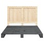 vidaXL Estructura de cama con cabecero madera pino gris 140x200 cm vidaXL Estructura de cama con cabecero madera pino gris 140x200 cm