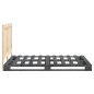vidaXL Estructura de cama con cabecero madera pino gris 140x200 cm vidaXL Estructura de cama con cabecero madera pino gris 140x200 cm