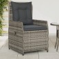 vidaXL Sillones reclinables de jardín 2 uds ratán sintético gris vidaXL Sillones reclinables de jardín 2 uds ratán sintético gris