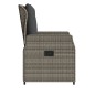 vidaXL Sillones reclinables de jardín 2 uds ratán sintético gris vidaXL Sillones reclinables de jardín 2 uds ratán sintético gris