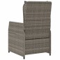 vidaXL Sillones reclinables de jardín 2 uds ratán sintético gris vidaXL Sillones reclinables de jardín 2 uds ratán sintético gris
