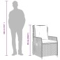 vidaXL Sillones reclinables de jardín 2 uds ratán sintético gris vidaXL Sillones reclinables de jardín 2 uds ratán sintético gris