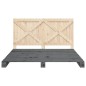 vidaXL Estructura cama con cabecero madera maciza pino gris 180x200 cm