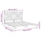 vidaXL Estructura cama con cabecero madera maciza pino gris 180x200 cm