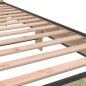 vidaXL Estructura cama madera ingeniería metal roble Sonoma 100x200 cm vidaXL Estructura cama madera ingeniería metal roble Sonoma 100x200 cm