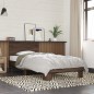 vidaXL Estructura cama madera ingeniería metal roble marrón 90x200 cm vidaXL Estructura cama madera ingeniería metal roble marrón 90x200 cm
