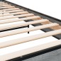 vidaXL Estructura cama madera ingeniería metal gris Sonoma 90x200 cm