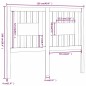 vidaXL Cabecero madera maciza de pino negro 126x4x100 cm