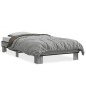 vidaXL Estructura cama madera ingeniería metal gris Sonoma 90x200 cm vidaXL Estructura cama madera ingeniería metal gris Sonoma 90x200 cm