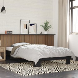 vidaXL Estructura de cama madera de ingeniería y metal negra 90x190 cm