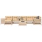 vidaXL Juego de sofás de jardín 9 pzas madera maciza de pino vidaXL Juego de sofás de jardín 9 pzas madera maciza de pino
