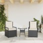 vidaXL Sillones de jardín reclinables 2 uds ratán sintético negro vidaXL Sillones de jardín reclinables 2 uds ratán sintético negro