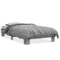 vidaXL Estructura cama madera ingeniería metal gris Sonoma 75x190 cm vidaXL Estructura cama madera ingeniería metal gris Sonoma 75x190 cm