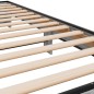 vidaXL Estructura cama madera ingeniería metal gris Sonoma 75x190 cm vidaXL Estructura cama madera ingeniería metal gris Sonoma 75x190 cm