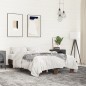 vidaXL Estructura cama madera ingeniería metal marrón roble 135x190 cm