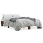 vidaXL Estructura cama madera ingeniería metal marrón roble 135x190 cm